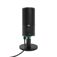 JBL Quantum Stream - Black - Dual pattern premium USB microphone for streaming, recording and gaming - Hero